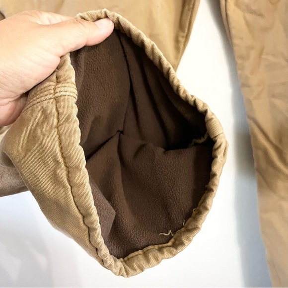 Wrangler Fleece Lined Carpenter Pants in Khaki Authentic Workwear Warm 40x30 - Picture 8 of 10